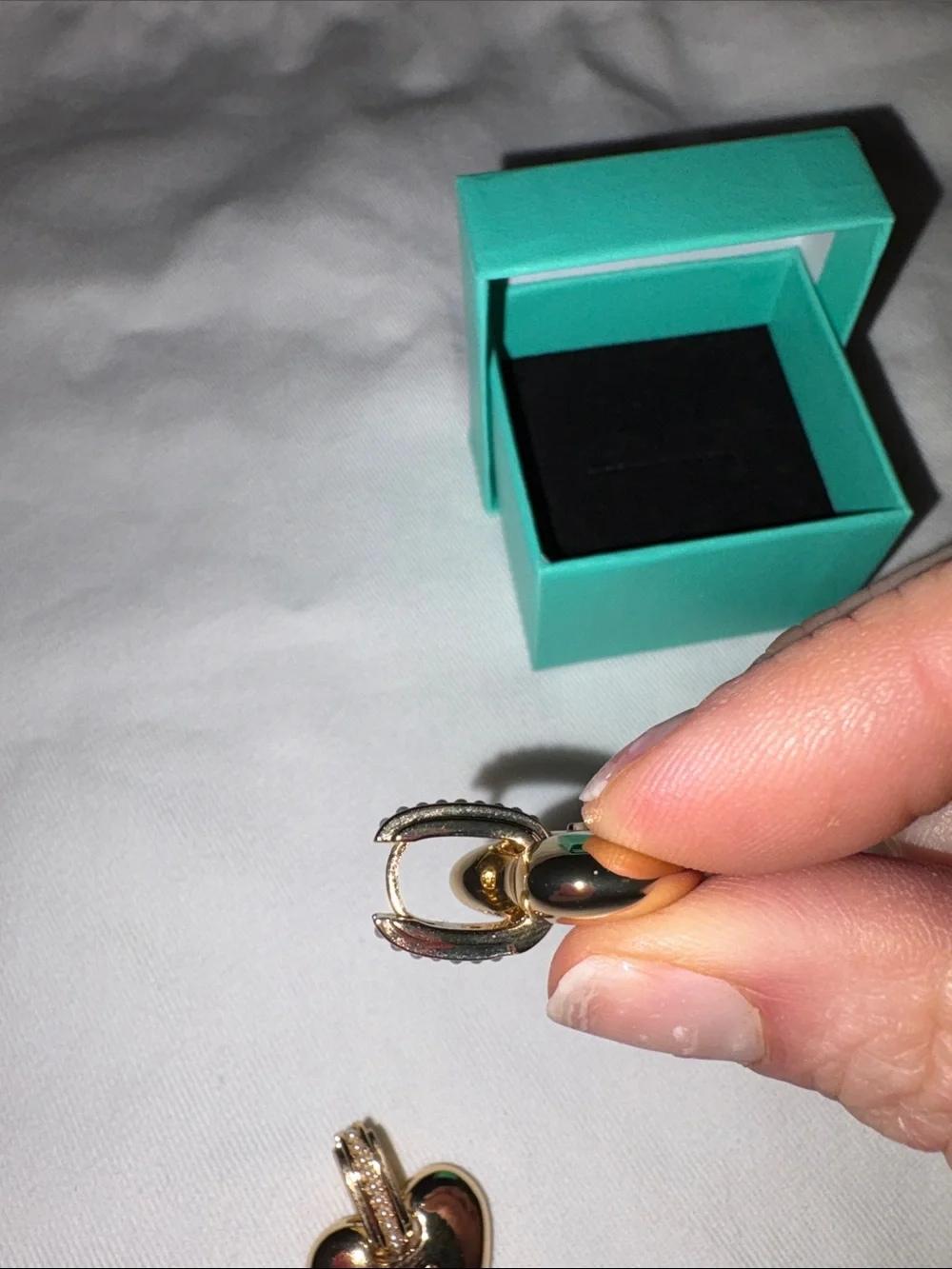 Coach Gold Heart Drop Earrings - Women's Jewelry - Picture 3 of 3